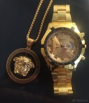 Pánske hodinky + náhrdelník