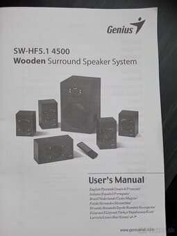 Predám repro sústavu 5.1 Genius