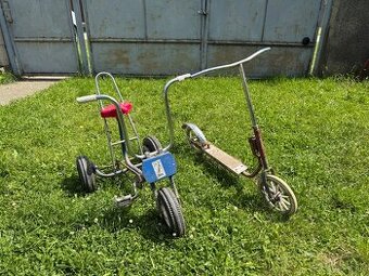 Retro kolobezka + trojkolka