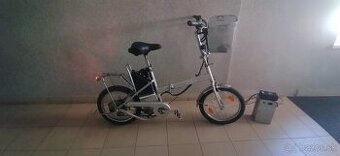 Predám skladací elektricky bicykel 18" kolesa. Nové batérie