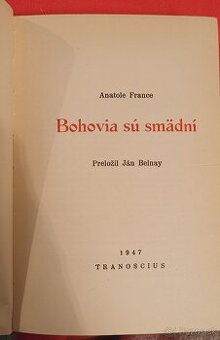 Bohovia sú smädní - A. France