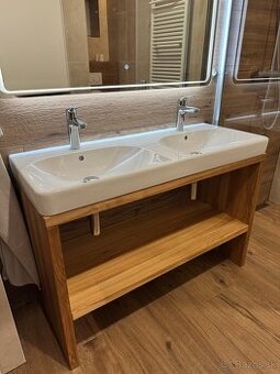 Geberit Smyle Square - Dvojumývadlo, 120x48 cm