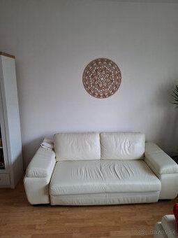 Kožená sedačka – biela