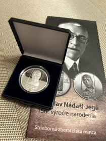 Strieborná minca Ladislav Nádaši-Jégé 2016 PROOF