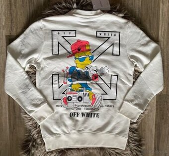 Mikina offwhite S
