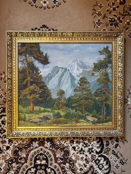 Obraz, olej na dreve, 68x36 cm, prvá polovica 20. storočia