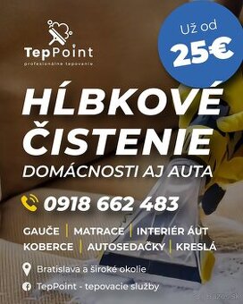 Tepovanie sedačiek , kresiel , stoličiek , kobercov ...