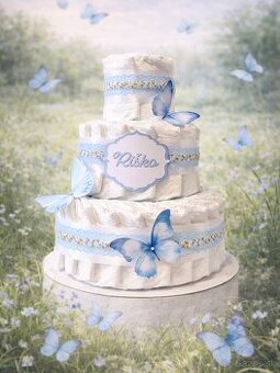 Plienková torta JEMNÁ MODRÁ