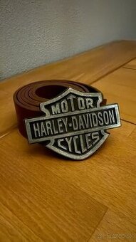 Harley Davidson pánsky kožený opasok
