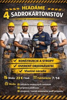 🔨 HĽADÁME PARTIU 4 SADROKARTONISTOV 🔨