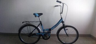 Predám skladací bicykel 24" kolesa. Zadná brzda kontra. Ser