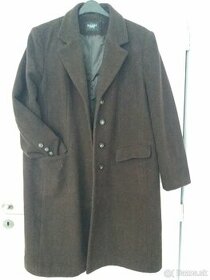 Dámsky čokoládovohnedý vlnený kabát