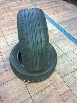 2 ks LETNÉ 215/55 R16 93V DUNLOP cca 6-7 mm - LEN 29,99€/kus
