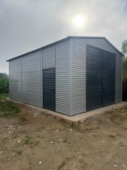 NOVÁ PLECHOVÁ HALA 5×6 M – SEDLOVÁ STRECHA MPH 015