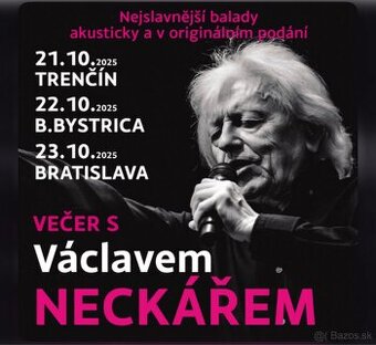 Vstupenky Václav Neckář Trenčín 21.10.2025