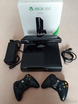 Xbox 360E 500GB HDD konzola, prislusenstvo a vela hier