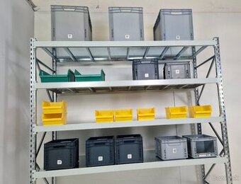 Zinkovany Priemyselný policový regál.