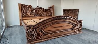 Drevena posteľ 180×200cm, vratane orthopedickych roštov