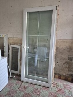 Terasové plastové dvere 2ks 100x226