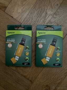 Predám USB kľúč Apacer AH422 4GB s čítačkou micro SD kariet