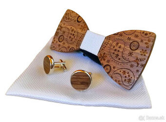 Spoločenský drevený motýlik - kompletný set