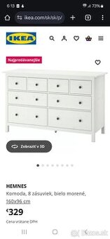 Komoda hemnes 8 zasuvkova