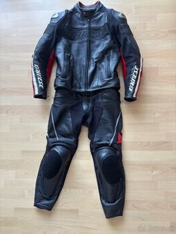 Kožená dvojdielna moto kombinéza Dainese 50