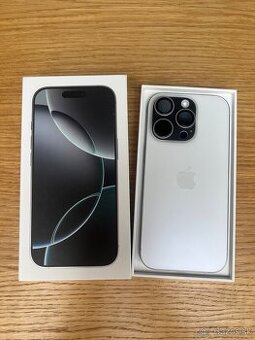 Predám iPhone 16 PRO 256GB, WHITE, TOP stav, ZARUKA SK,