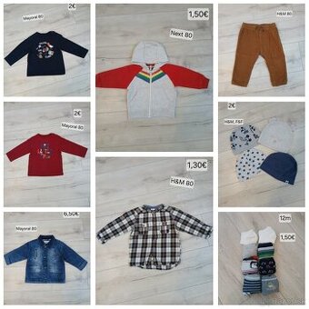 Oblečenie pre chlapčeka 80 Mayoral, Next, H&M