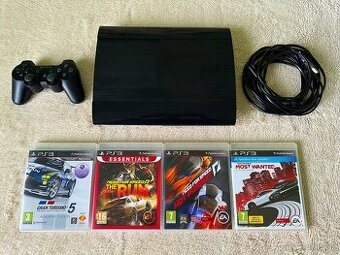 PlayStation 3 Super Slim 500GB + hry + príslušenstvo