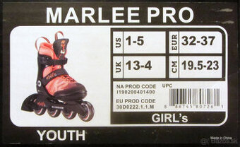K2 MARLEE PRO Kids Inline Skate 32-37 - NOVE