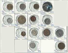 Zbierka mincí - rôzne svetové mince