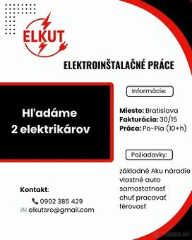 AKTUÁLNE 2x elektrikár BA