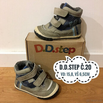 D.D.Step chlapcenske zimne kozene cislo 20 - barefoot