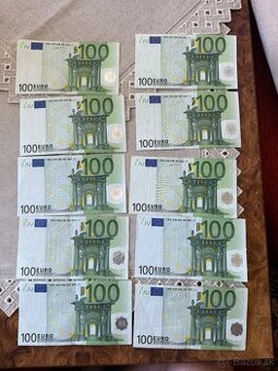 10ks 100 Eur bankoviek z roku 2002