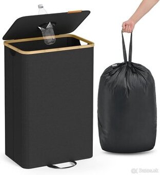 Kôš na fľaše SONGMICS 95 l – čierny, nový