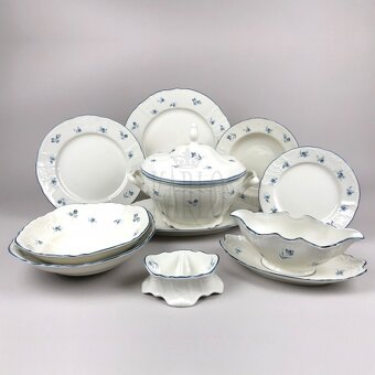 Nová obedová súprava 26 dielna BERNADOTTE IVORY MODRÝ KVET