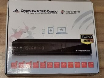 Satelitný a terestriálny prijímač AB CRYPTOBOX 652 HD COMBO