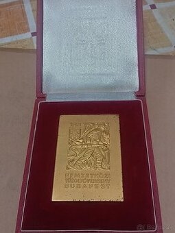 Plaketa Maďarsko medzinárodna hasičska súťaž 50x80mm