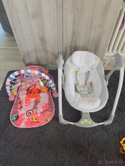 Hojdacie kreslo pre deti a podlozka na hranie s klavirom