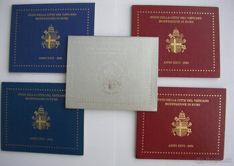 Sady euromincí Vatikan 2002 - 2004 Ján Pavol II. + PVC obal
