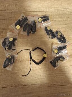 Náramok čierny - zlatá medaila (benediktínska)