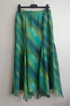 Dlhá zelenomodrá maxi sukňa