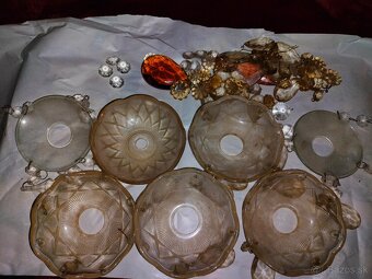 Starý svietnik Sada na reštaurovanie Krištáľ sklo plast