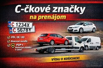 Prenájom C značky / C ŠPZ / prevozky (SR)
