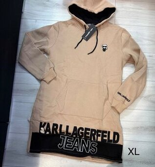 Hnedé zateplené mikinove šaty karl