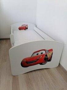 Detská posteľ Cars so zábranou 70x140 cm