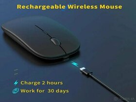 USB nabíjateľná bezdrôtová herná tichá ergonomická myš