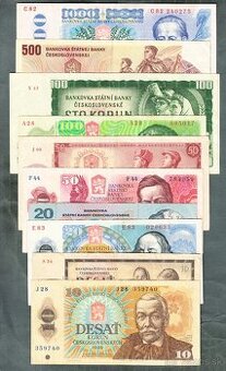 Sestava staré bankovky 1961-1988 - 10 kusů,