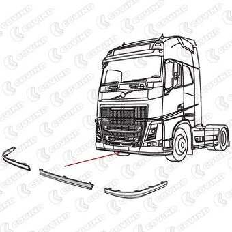 spodné plasty VOLVO FH EURO6 čierne lesklé